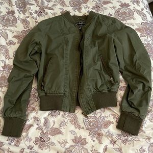 Green bomber jacket